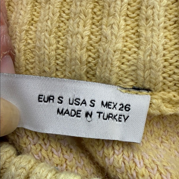 Zara Pastel Blue and Pink Cardigan with Yellow Floral Accents - Picture 11 of 13